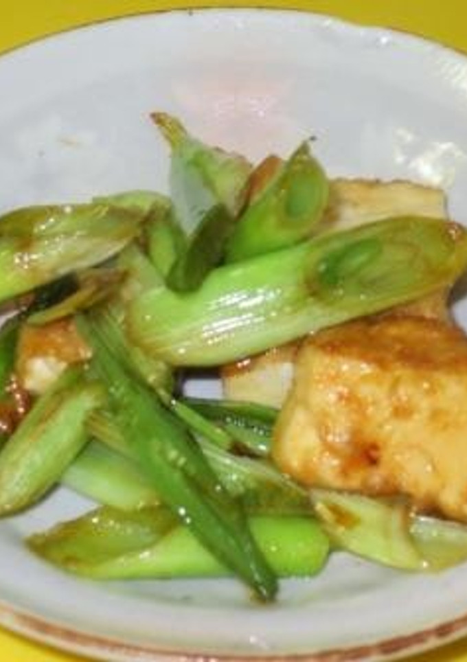 厚揚げとネギのカレー粉炒め-レシピのメイン写真