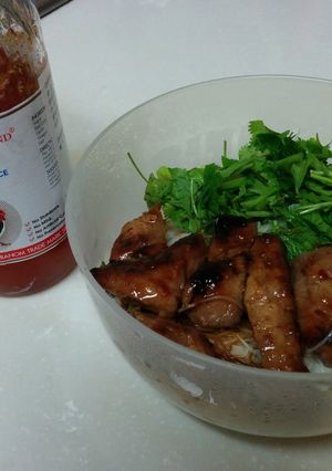 ベトナム麺と豚の甘辛アジアン　-レシピのメイン写真