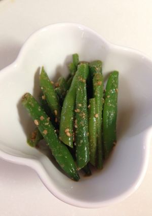 インゲン豆の簡単胡麻和え(*^^*)-レシピのメイン写真