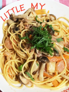 キノコたっぷり海鮮和風パスタ-レシピのメイン写真