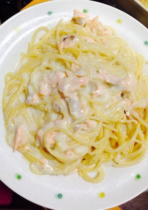 とっても簡単！鮭のクリームパスタ-レシピのメイン写真