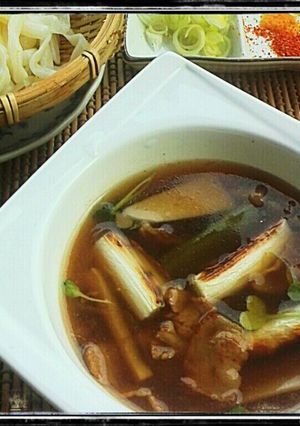 焦がしねぎと豚肉のつけ汁-レシピのメイン写真