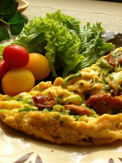 手抜きの王様!焼き鳥缶詰✿極旨&オムレツ-レシピのメイン写真
