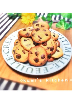 動画付♡贅沢バターチョコチップクッキー-レシピのメイン写真