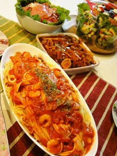 絶品♪ツナトマトのシーフードパスタ-レシピのメイン写真