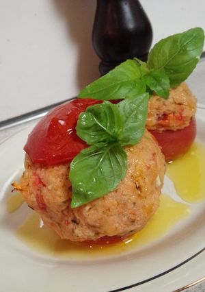 おからとトマトの肉詰め-レシピのメイン写真