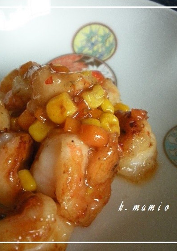 簡単♪えびチリ風（ちょっとエスニック？）-レシピのメイン写真