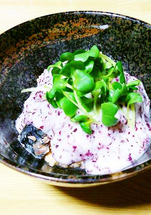 さば水煮缶のゆかりとろろかけ-レシピのメイン写真