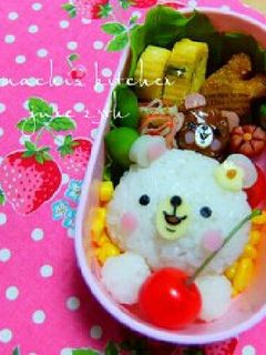 幼稚園 お弁当 キャラ弁♡くまちゃん-レシピのメイン写真