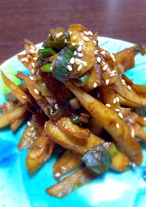 簡単常備菜☆葱味噌ごぼう-レシピのメイン写真