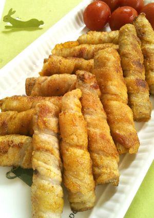 カレー味☆カリカリごぼうの豚バラ巻き-レシピのメイン写真