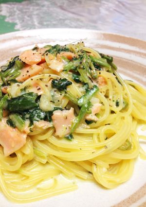 鮭とほうれん草のクリームパスタ-レシピのメイン写真