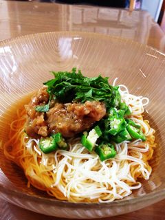 梅オクラの冷んやりそうめん(^O^)-レシピのメイン写真