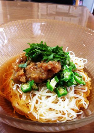 梅オクラの冷んやりそうめん(^O^)-レシピのメイン写真