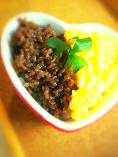 ▼ 甘辛卵そぼろ丼 ▼ メイン飯-レシピのメイン写真