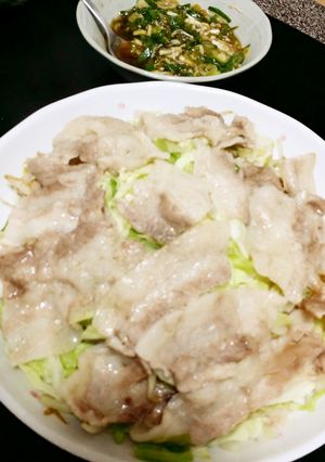 レンジで簡単！キャベツともやしの豚蒸し-レシピのメイン写真