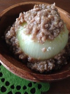 丸ごと玉ねぎのそぼろあんかけ-レシピのメイン写真