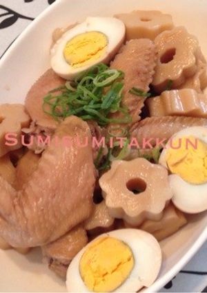 手羽先とちくわぶの煮物♪-レシピのメイン写真