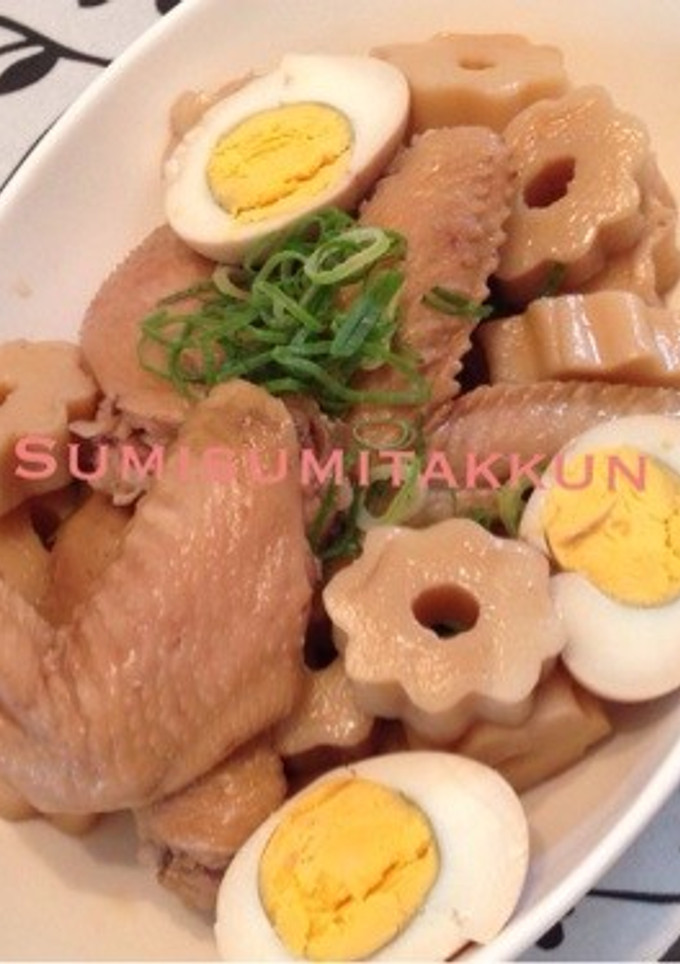 手羽先とちくわぶの煮物♪-レシピのメイン写真