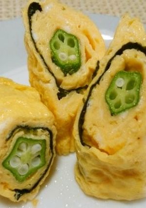 オクラ入り玉子焼き-レシピのメイン写真