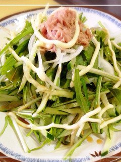 水菜とツナのマヨポンサラダ-レシピのメイン写真