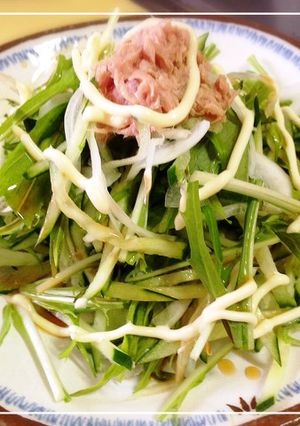 水菜とツナのマヨポンサラダ-レシピのメイン写真