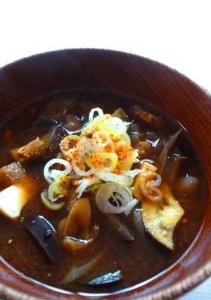 なすと長ネギの味噌汁-レシピのメイン写真