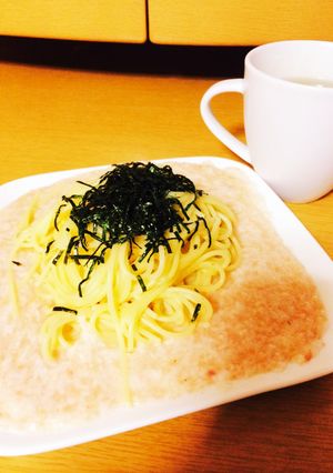 長芋ネバネバたらこパスタ-レシピのメイン写真