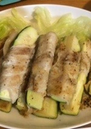 ズッキーニの豚巻き ご飯がすすむ〜-レシピのメイン写真