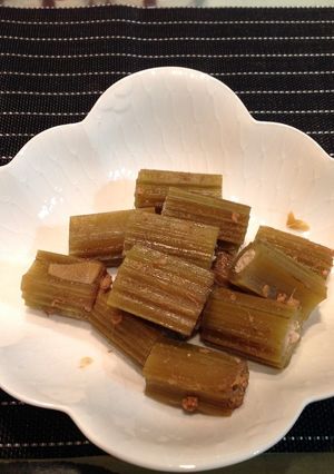 秋田蕗の挽肉詰め生姜煮-レシピのメイン写真