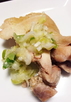 糖質制限!鶏肉のネギソース(白切鶏)-レシピのメイン写真