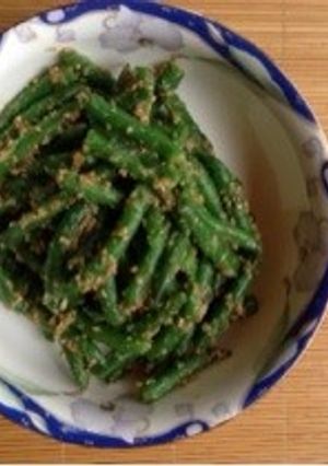 インゲンのゴマ味噌あえ-レシピのメイン写真