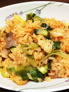 塩レモンで食欲倍増☆キムチレタス炒飯-レシピのメイン写真