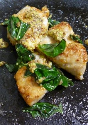 鶏肉の粒マスタードとバジルソテー-レシピのメイン写真