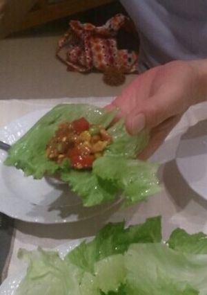 我が家の夏野菜たっぷり鶏肉のレタス包み-レシピのメイン写真