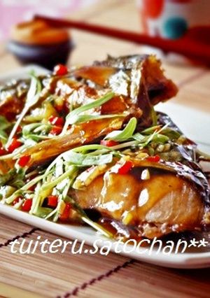 ＊空芯菜の新芽で：お魚の生姜あん＊-レシピのメイン写真
