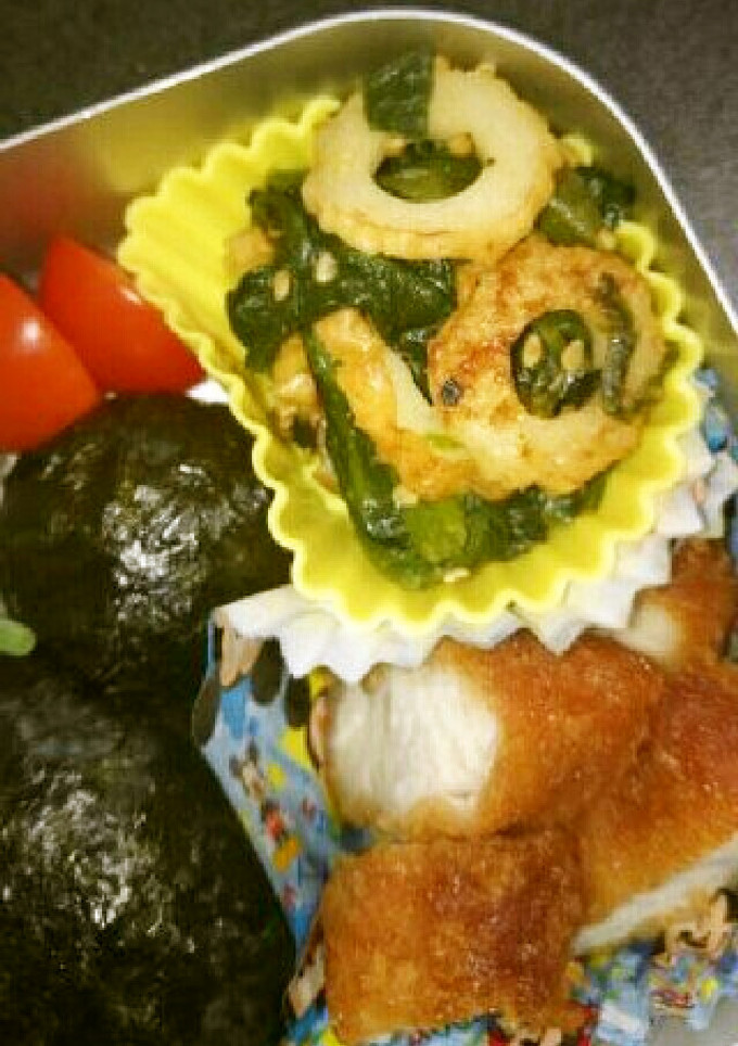 お弁当に☆ホウレン草とちくわの麺つゆ和え-レシピのメイン写真