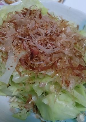 【花のズボラ飯】キャベツとミョウガサラダ-レシピのメイン写真