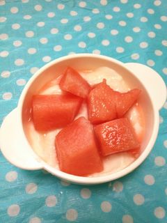 すいかヨーグルト-レシピのメイン写真
