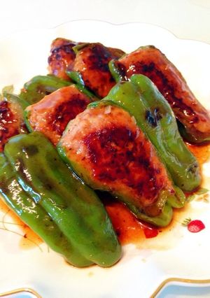 ピーマンの肉詰め照り焼き風-レシピのメイン写真