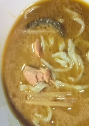 十三浜ワカメうどんのグリーンカレーつけ麺-レシピのメイン写真