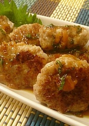 豚ひき肉＆豆腐つくね☆梅と青じそソース-レシピのメイン写真