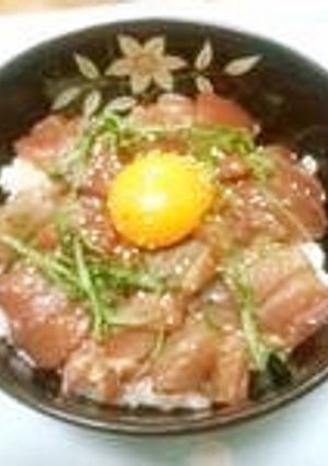 簡単！自作タレでマグロの漬け丼♪-レシピのメイン写真