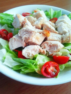 ★簡単★鶏胸肉とレタスのサラダ-レシピのメイン写真