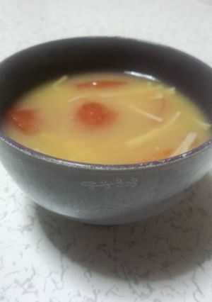 えのきとトマトのお味噌汁-レシピのメイン写真