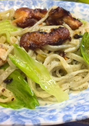 十三浜ワカメうどんの塩レモン焼きうどん-レシピのメイン写真