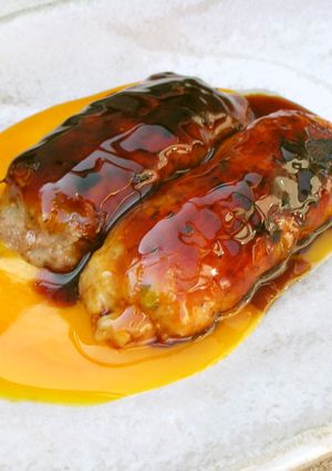 美味!BBQ炭火焼きつくねたれ黄身添え-レシピのメイン写真