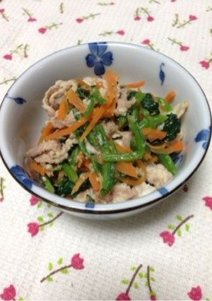 豚肉とほうれん草の胡麻和え-レシピのメイン写真