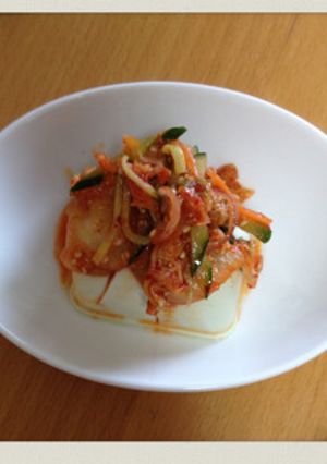 キムチのせ豆腐-レシピのメイン写真