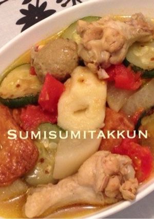 ズッキーニとトマトでさっぱりカレーおでん-レシピのメイン写真